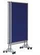 Mobilny tryptyk parawanowy-tekstylny (niebieski - unijny) 100x120 cm (3 ścianki)