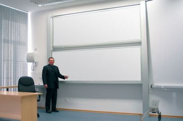 Tablica akademicka niezależna biała suchościeralna, magnetyczna,ceramiczna P3 100x200 cm